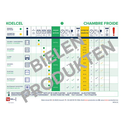 Hygiene plan cold room