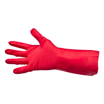 Nitrile household gloves - RED - SMALL - honeycomb pattern