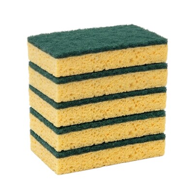 Scouring sponge cellulose Frina - 14 x 9 x 2.5 cm - 5 pieces