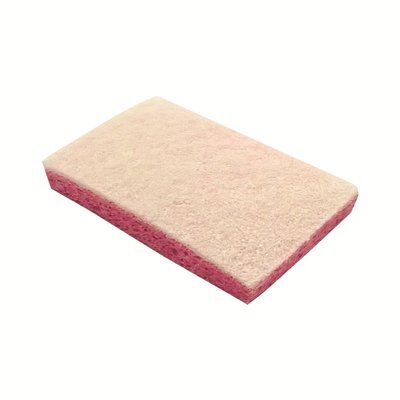 Schuurspons cellulose - 14 x 9 cm - ROZE/WIT - 5 stuks