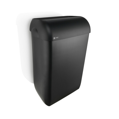 Black Satino waste bin - 43 l - BLACK - 180260/331760