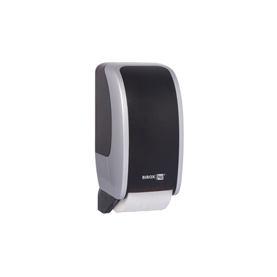 BIBOX Toiletroldispenser Zwart/Grijs 325x155x175mm