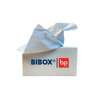 BIBOX non-woven towels blue 65gr 1ply 2x160pcs in handybox