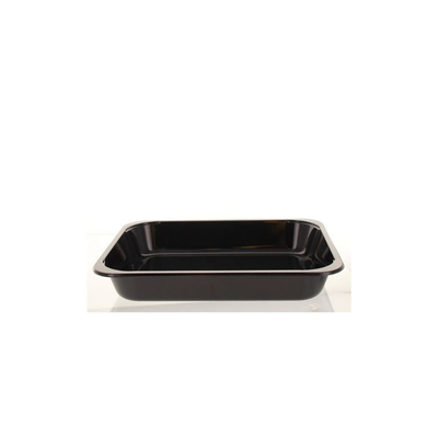 Rectangular CPET Container 1 Compartment Black 227x177x50mm 1360ml 310pcs