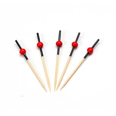 Pick bamboo, black with red ba