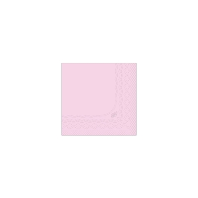 Serviette cocktail rose 2c 4pl 24x24cm 2400pcs