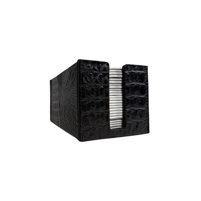 Napkin holder leather black