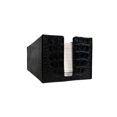 Napkin holder leather black