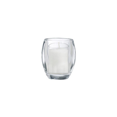 Relight Holder Oval Glass Transparent H95xø85mm 6pcs
