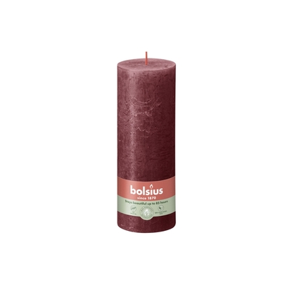Bougie cylindrique 68x190mm rouge 85h 4pcs