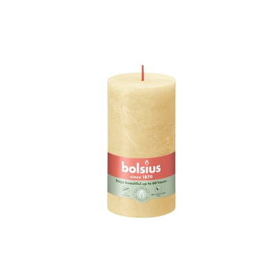 Bougie cylindrique 68x130mm durée de comb. 60h 4pcs Oath beige