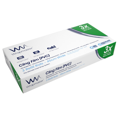 Wrapmaster PVC Film Refill - 45 cm x 300 m - 7 mµ - 3 pieces
