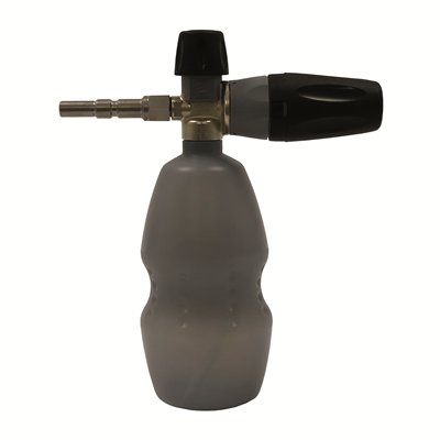 Foam lance with reservoir and quick-action coupling