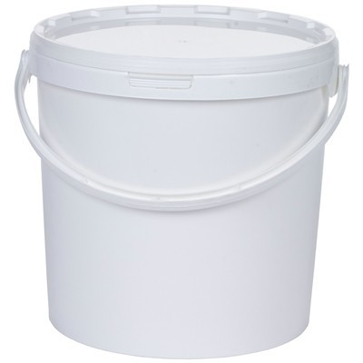 Emmer met deksel 15L WIT