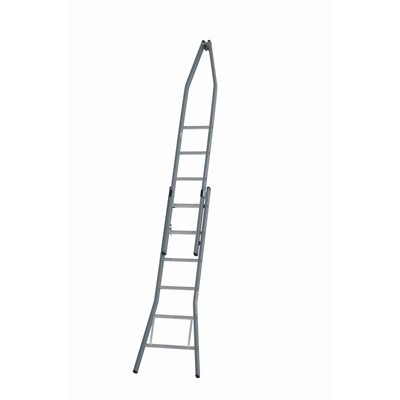 Échelle de laveurs de vitres 2 éléments modèle en pointe - 8 + 8 marches - 3,14/4,82 m - 12,5 kg