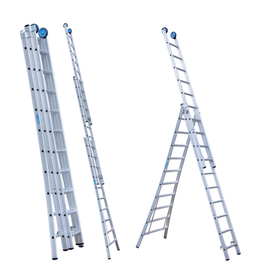 3-section extension ladder - 3 x 10 rungs- 2.75/6.25 m - 20.5 kg