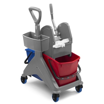 Moptrolley met pers 2x15L