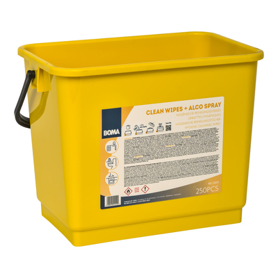 Seau 4L JAUNE + étiquette Alco-Wipes