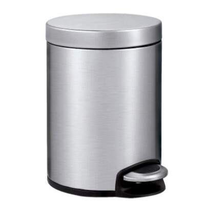 Pedal bin in mat stainless steel - 5 l