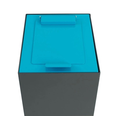 Gesloten deksel voor Bomabin Select Modus - 60 l - BLAUW