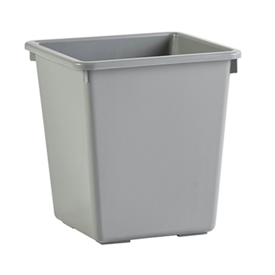 Square paper bin in plastic - 27 l