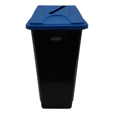 Bomabin Select Flat with paper lid - 60 l - BLACK - BLUE lid