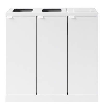 Bomabin Select Bica - 3 x 65 l - BLANC - ouvert/ouvert/couvercle