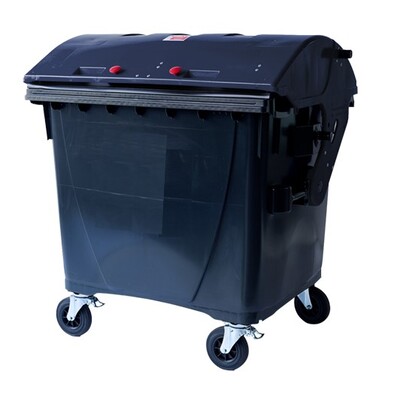 Conteneur avec 4 roues - 1100 l - GRIS