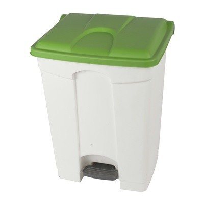 Bomabin Select Pedal Classic - 70 l - WIT - deksel GROEN