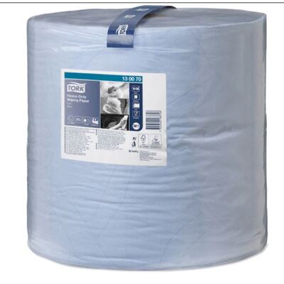 Tork Premium Heavy-Duty poetspapier - 2 laags - 340 m x 36,9 cm - 1 rol - BLAUW - 130070