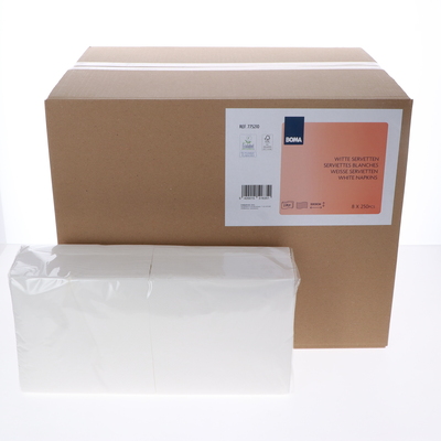 Serviettes 33x33cm 2pl BLANC