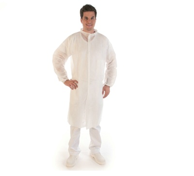 Non-woven visitors coat - WHITE