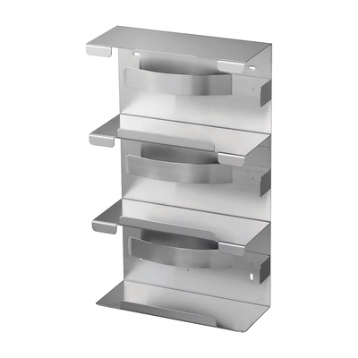 Dispenser for disposable gloves - triple - stainless steel