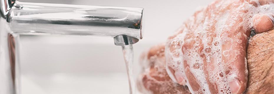 Combine hand washing and disinfection.