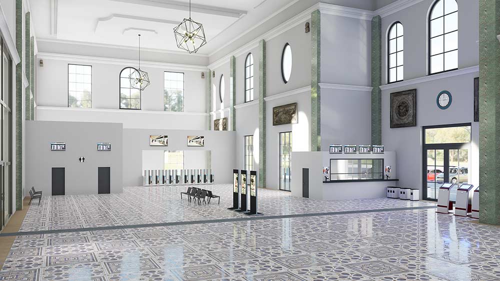 Here's how to clean a station entrance lobby