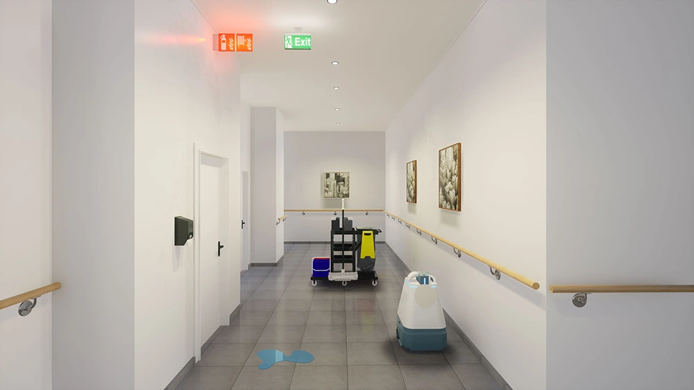 Safe and efficient corridor cleaning