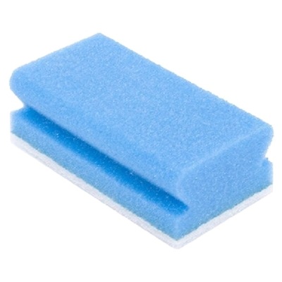 130582: Schuurspons synthetisch - 13 x 7 cm - BLAUW/WIT - 5 stuks