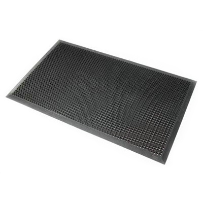 190781: Rubber ringmat met rand 12,5 mm - 90 x 150 cm - GRIJS