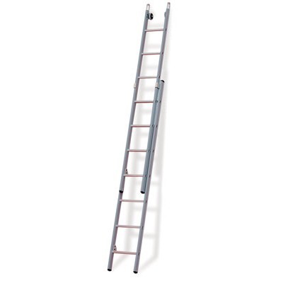 662308: Ruitenwasladder 3-delig - 3 x 8 treden - 3,15/7,35 m - 23,5 kg - 35 cm optrede - rechte bomen