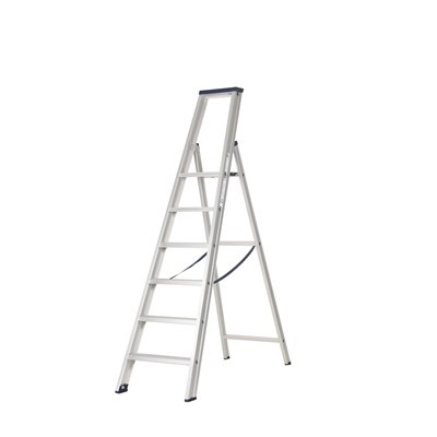 666116: Industrietrap enkel - 5 + 1 treden - 1,50 m - 11 kg