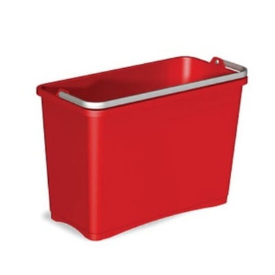 772244: Rechthoekige emmer met handvat - 8 l - ROOD