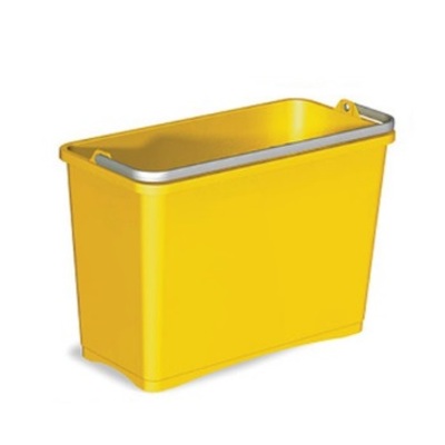 772244: Rechthoekige emmer met handvat - 8 l - GEEL