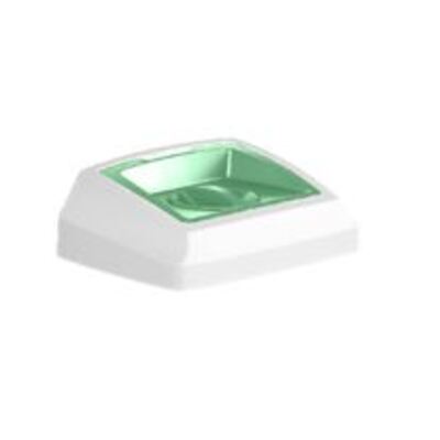 750419: Deksel voor Bomabin Select Fit - 50 l - WIT/GROEN - inwerpopening rond met dekseltje