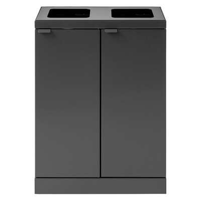 620350: Bomabin Select Bica - 2 x 45 l - ANTRACIET - open/open