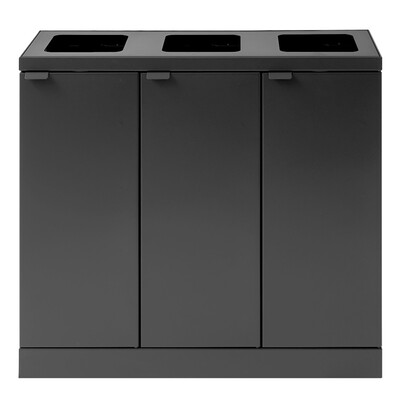 620350: Bomabin Select Bica - 3 x 45 l - ANTRACIET - open/open/open