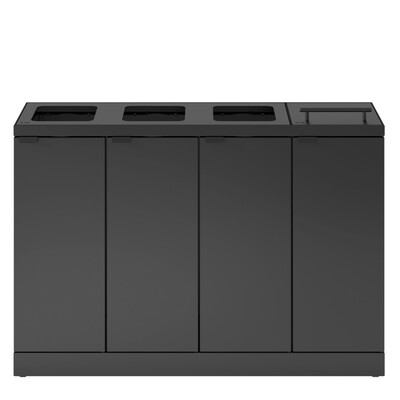 620350: Bomabin Select Bica - 4 x 45 l - ANTRACIET - open/open/open/deksel