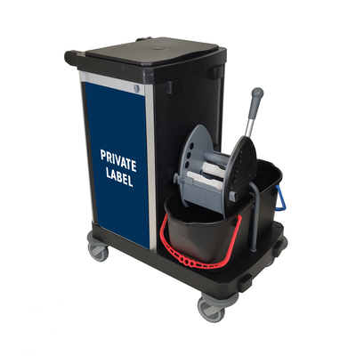 762153PL: Greenspeed C-Shuttle 150 DB - met 2-emmer mopsysteem en verticale pers - bedrukte deur en paneel