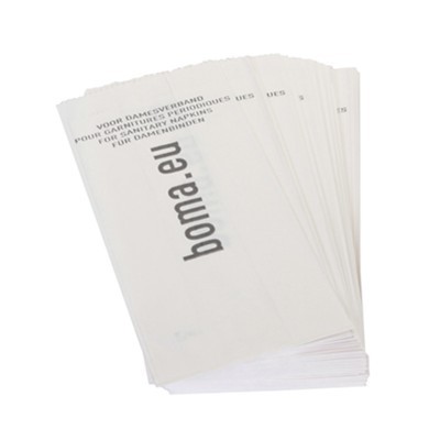 774858: Damesverbandzakjes papier - 100 stuks