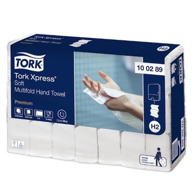 772128: Tork Premium Xpress Multifold handdoeken zacht - 2 laags - 25,5 x 21,2 cm - 21 x 150 stuks - WIT - 100289