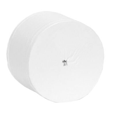 773900: Klassiek toiletpapier zonder koker (hulsloos) - recycled tissue - 2 laags - 103.5 m / 900 vel - WIT - 36 rollen